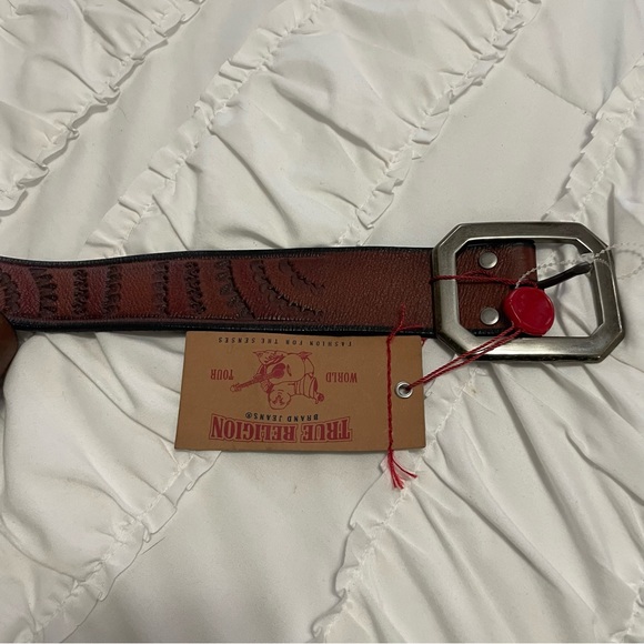 True Religion Other - True Religion mens leather brown belt for jeans size 36 NWT